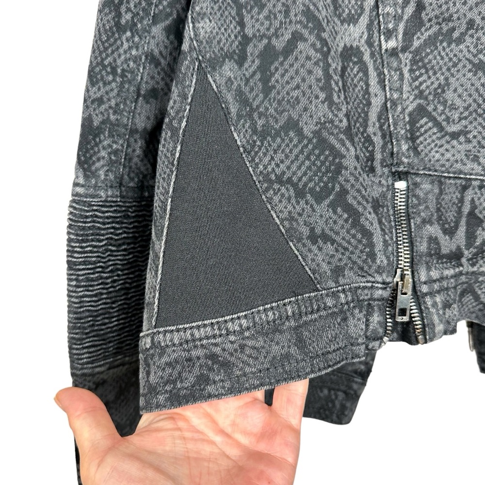 Stella McCartney Moto Biker Jacket SZ 38 US 4/6 Like New Black/Gray - Picture 11 of 16